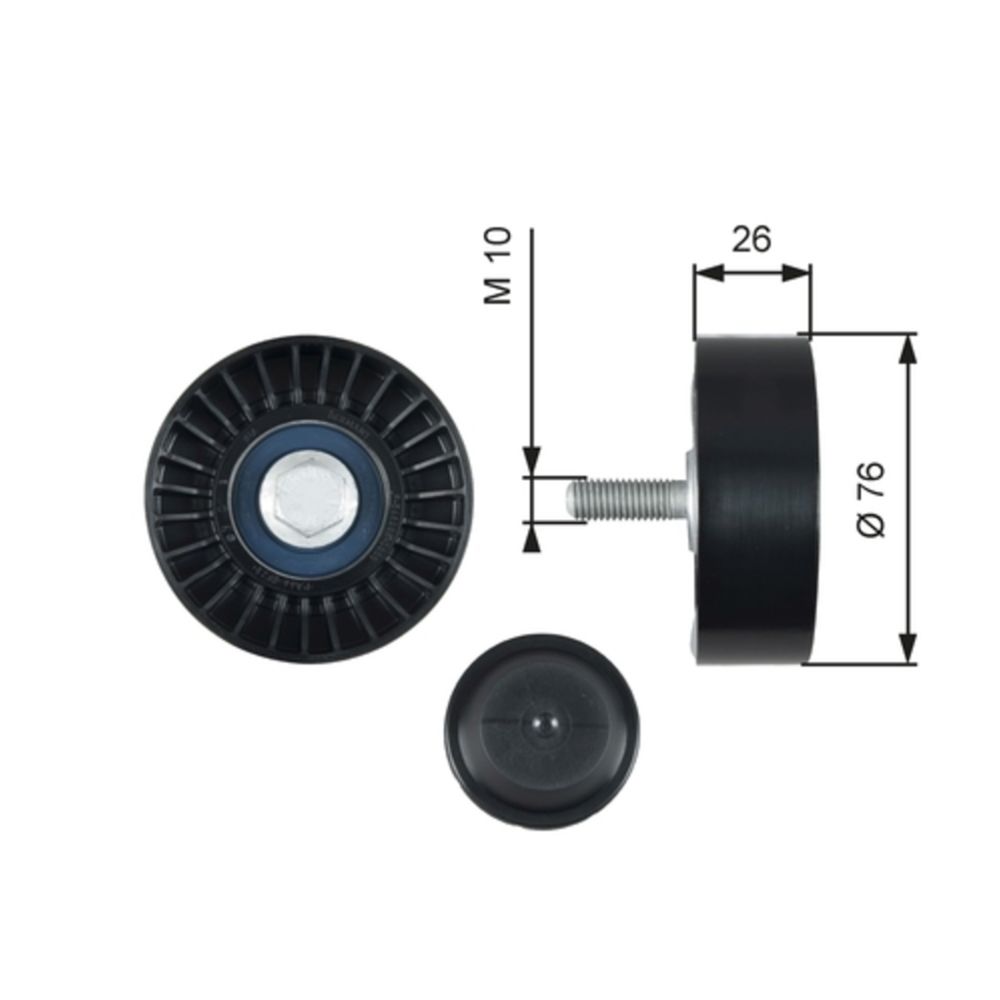 Styrrulle, multiribbrem 30-03515