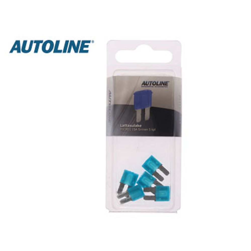 Autoline MICRO-2 flatsäkring 15 A blå 5 st.