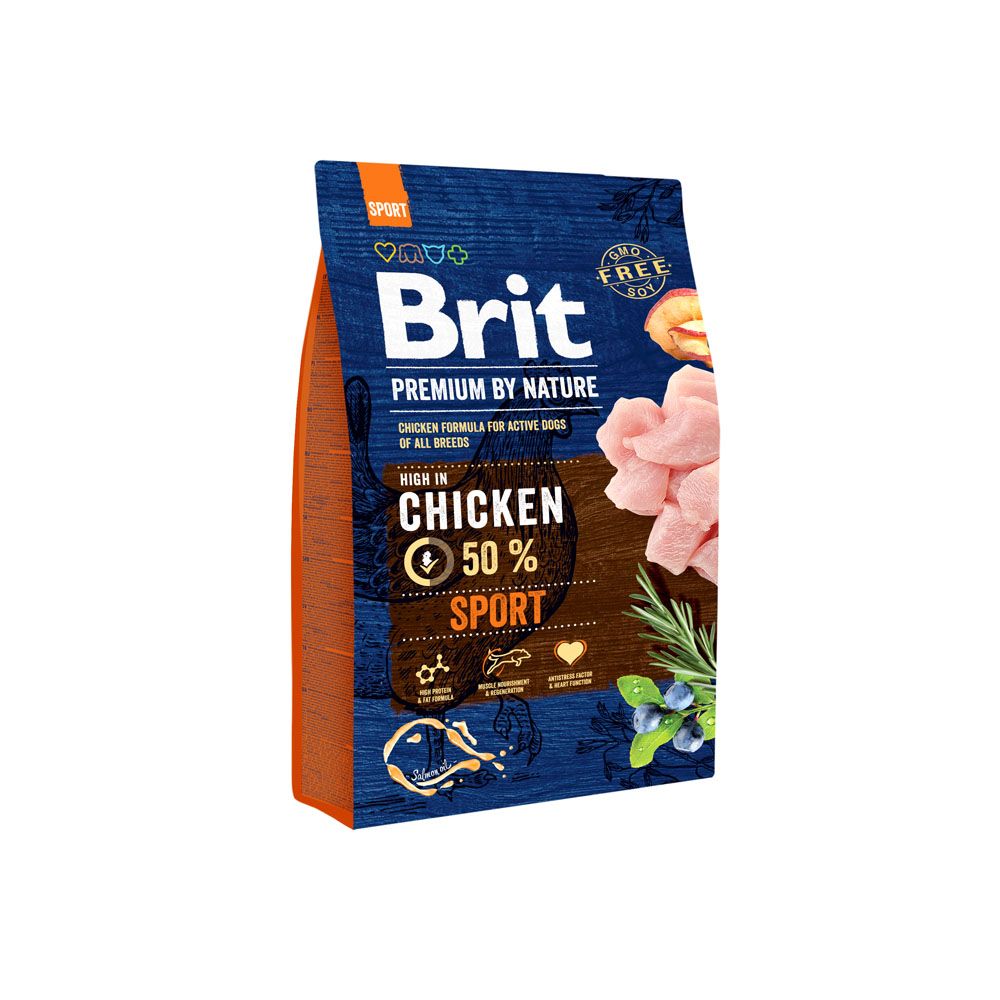 Brit Premium by Nature Sport för aktiva vuxna hundar 3 kg