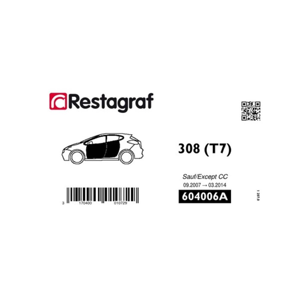 Fästsats Peugeot dörr 604006A 63 delar