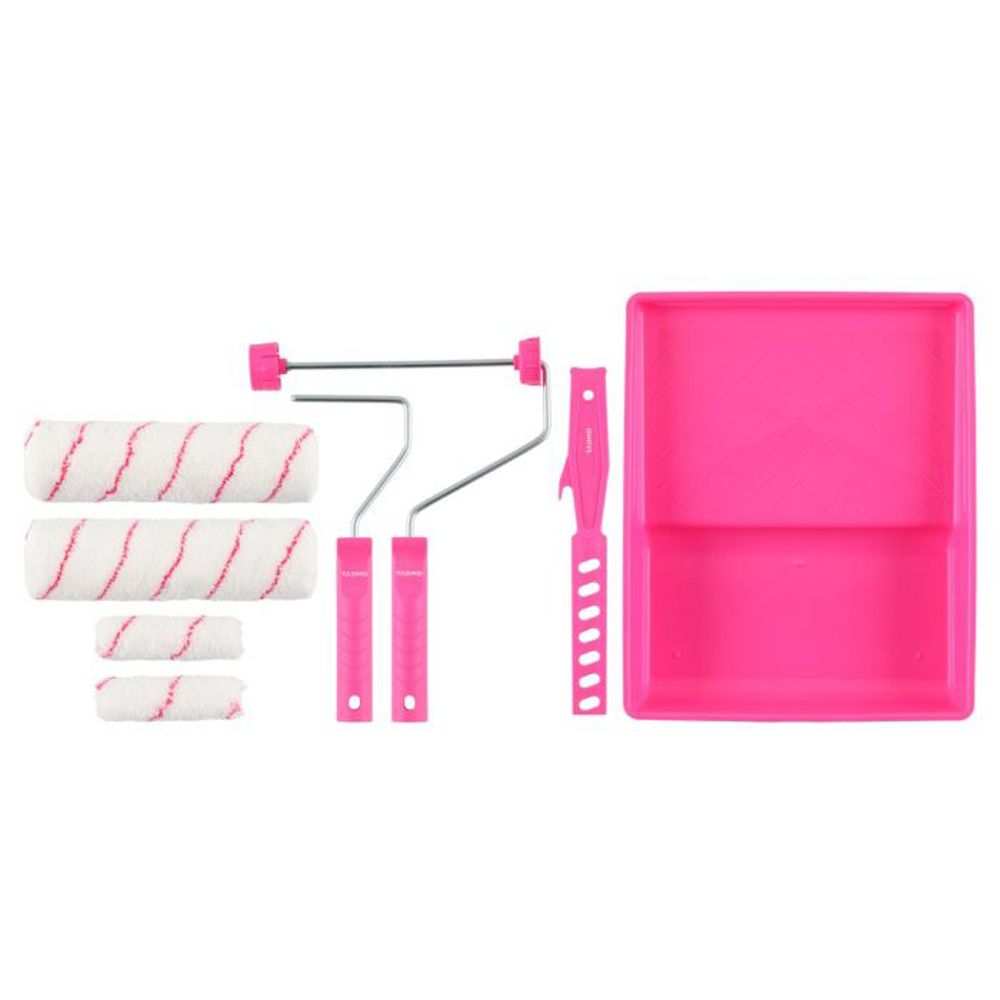 Tarmo rollerset 8-delar rosa