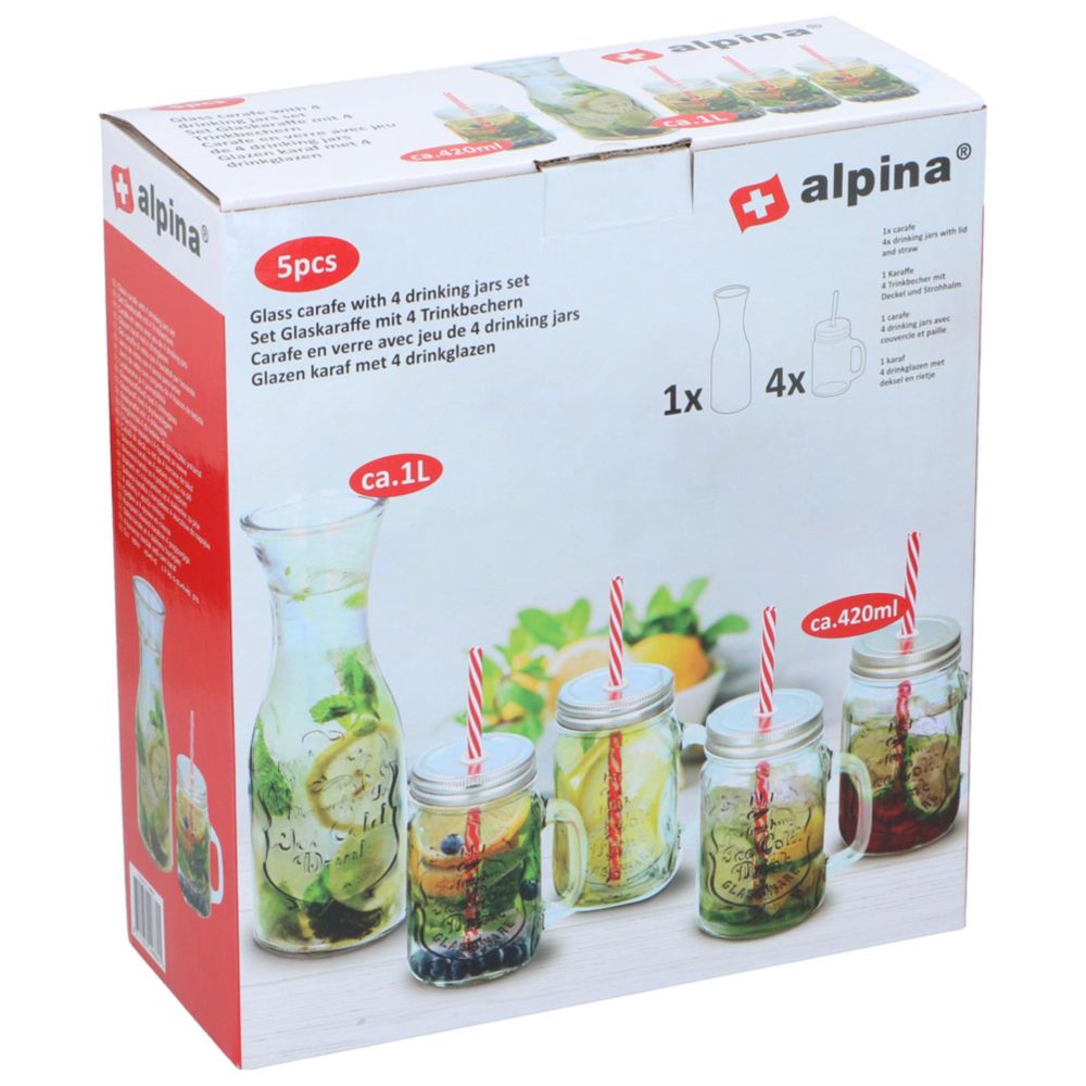 Alpina dricksglas-set med karaff