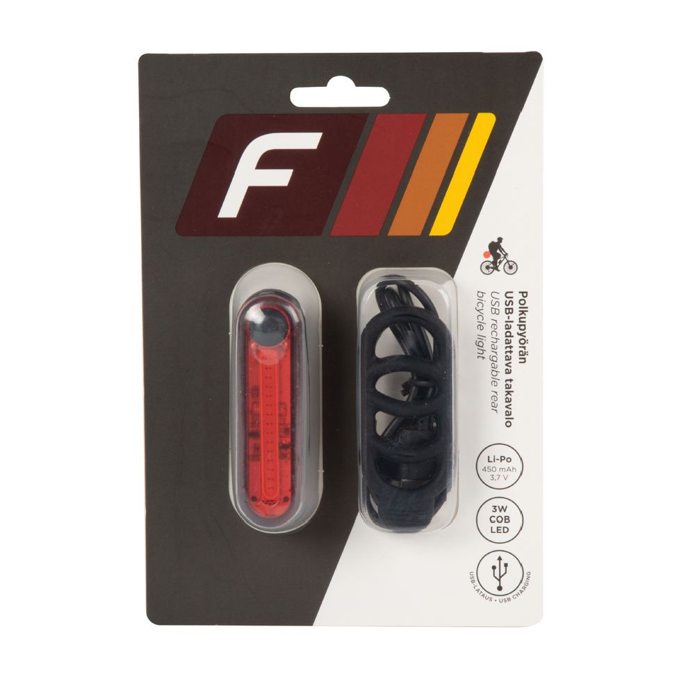 Fastr Stick polkupyörän USB-ladattava takavalo
