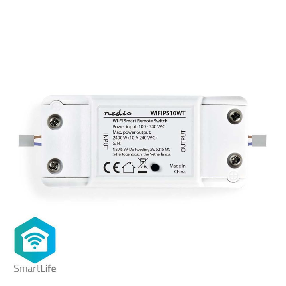 Nedis SmartLife älykäs virtakytkin riviliittimillä Wi-Fi 2400 W