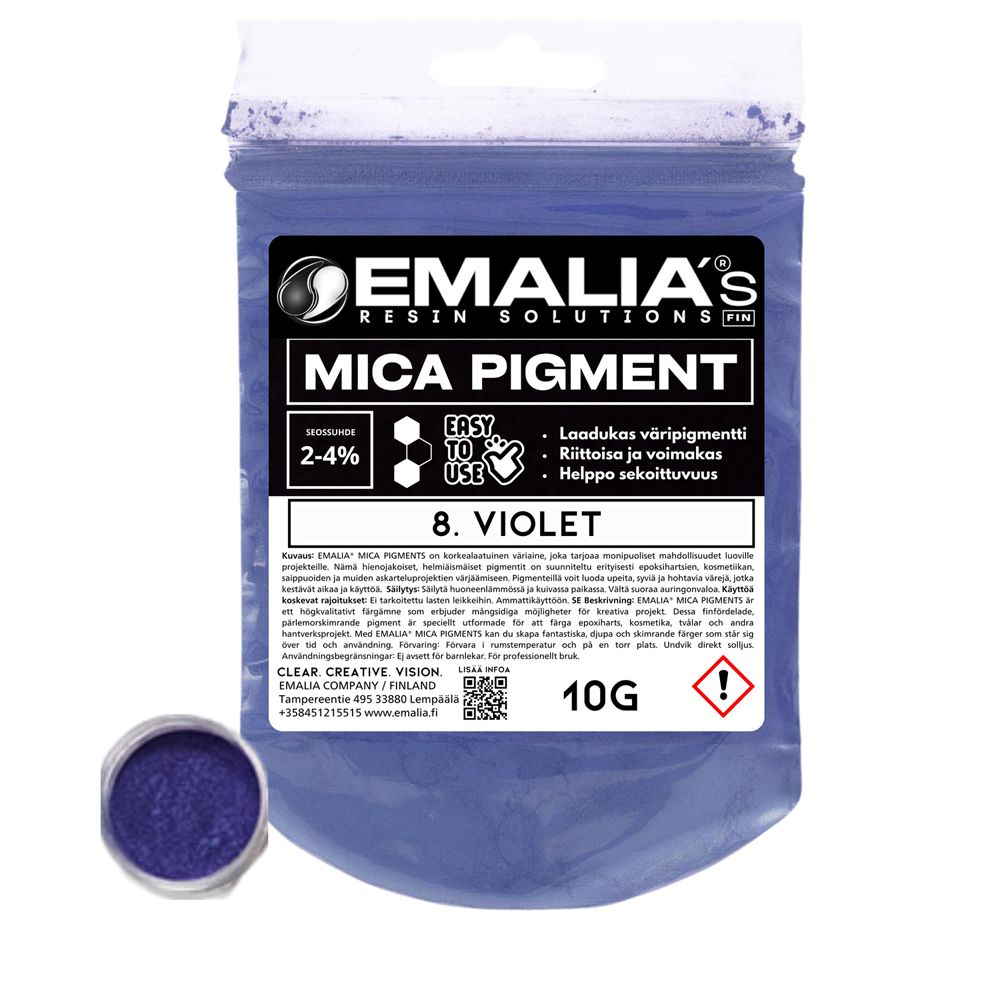 Emalia Mica Väripigmentti 10g violetti helmiäisväripigmentti