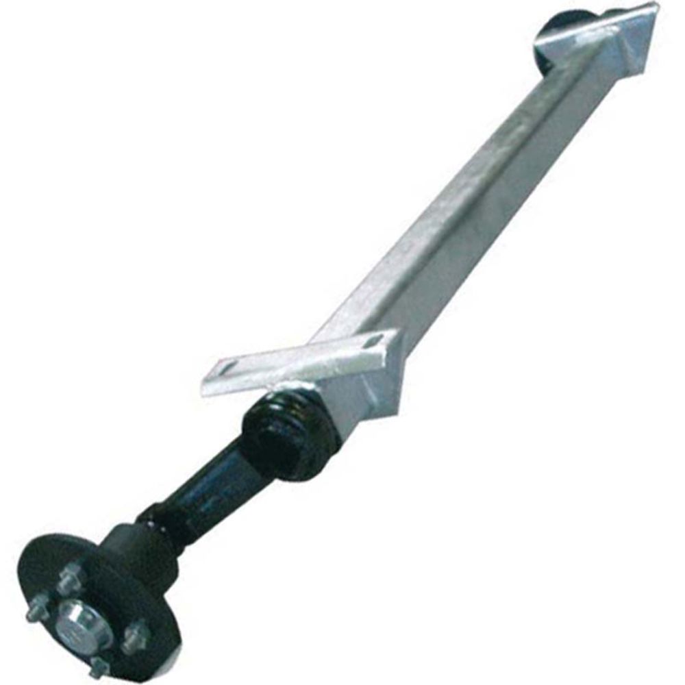 Perävaunun akseli 1640mm 750kg kiinnitysväli 1200mm