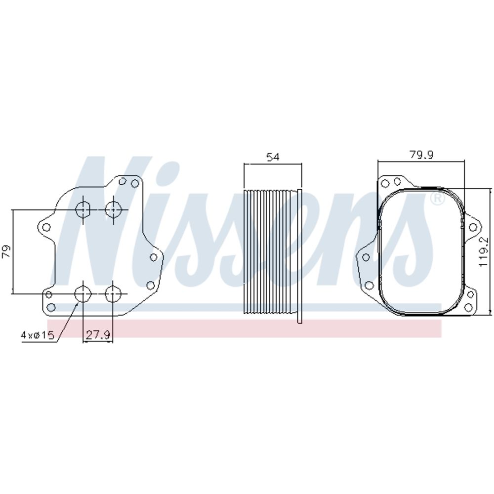 Oljekylare, motor 30-03988