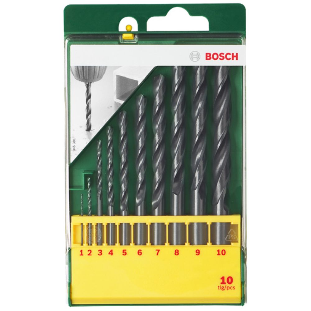 Bosch metallborrsats HSS R 1–10 mm 10 delar