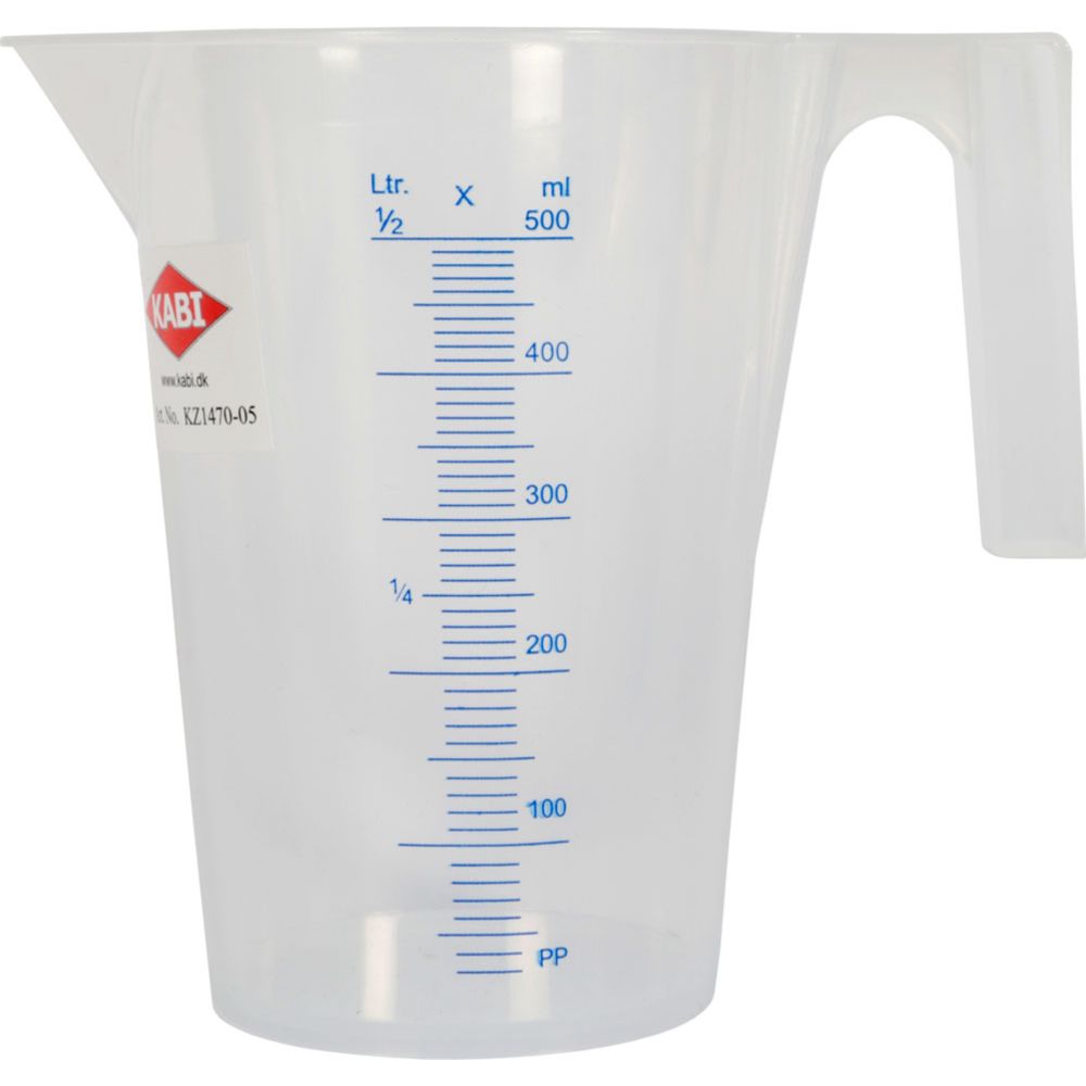 KABI täyttökannu asteikolla 0,5 l
