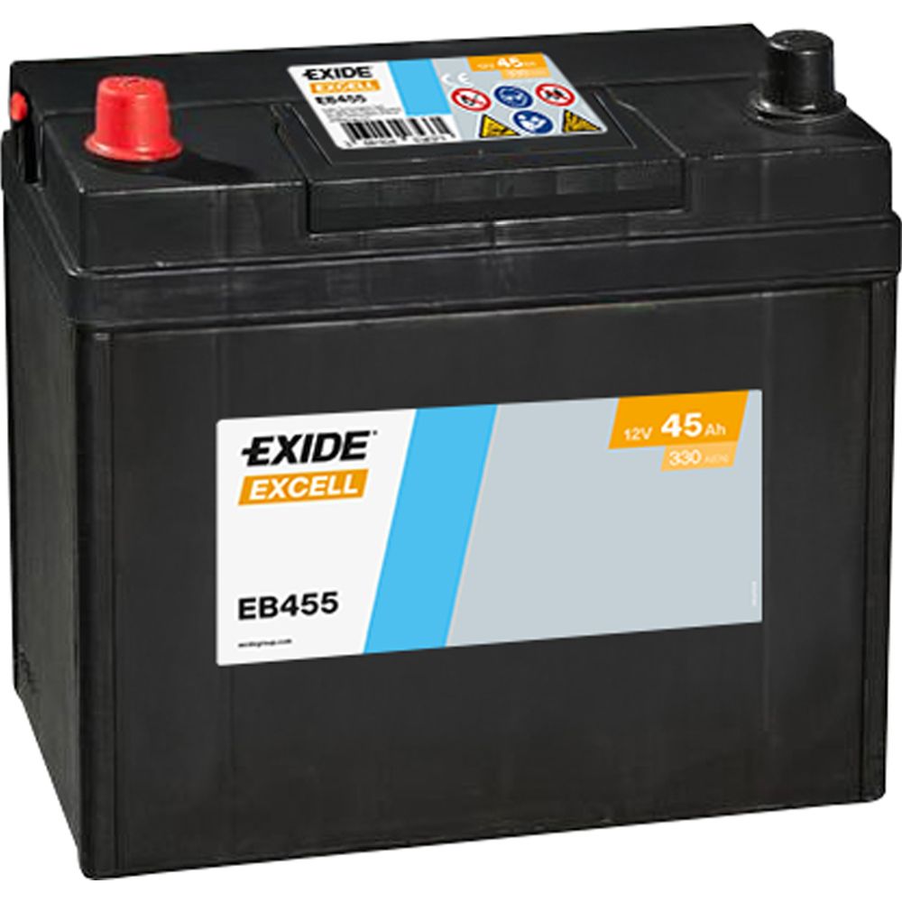 Exide EB455 45 Ah / 330 A akku P237 x L127 x K227 +-