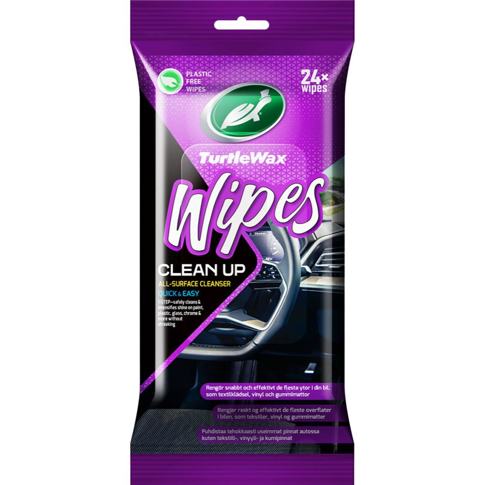 Turtle Wax Clean-up Wipes Flatpack 24 st.