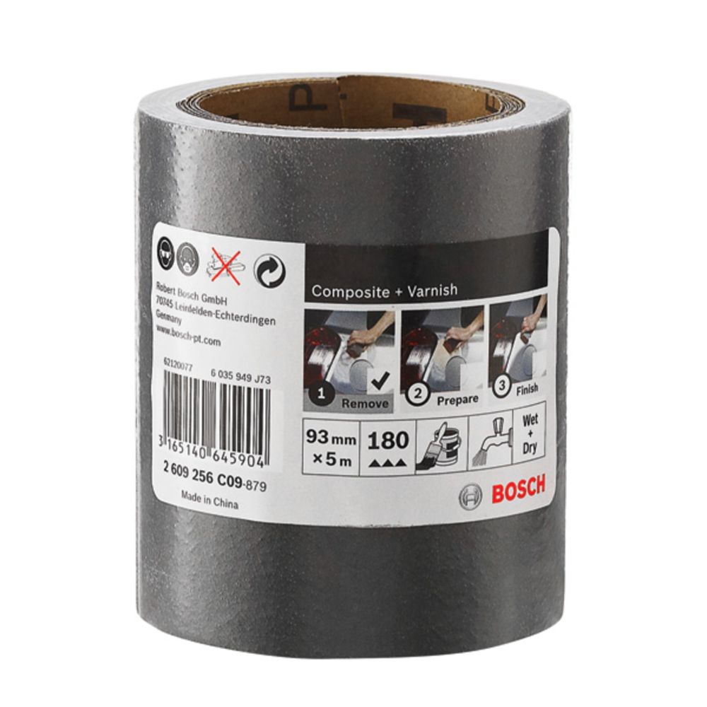 Bosch lihvpaberirull vesi- ja kuivlihvimiseks 93 mm 5 m K180