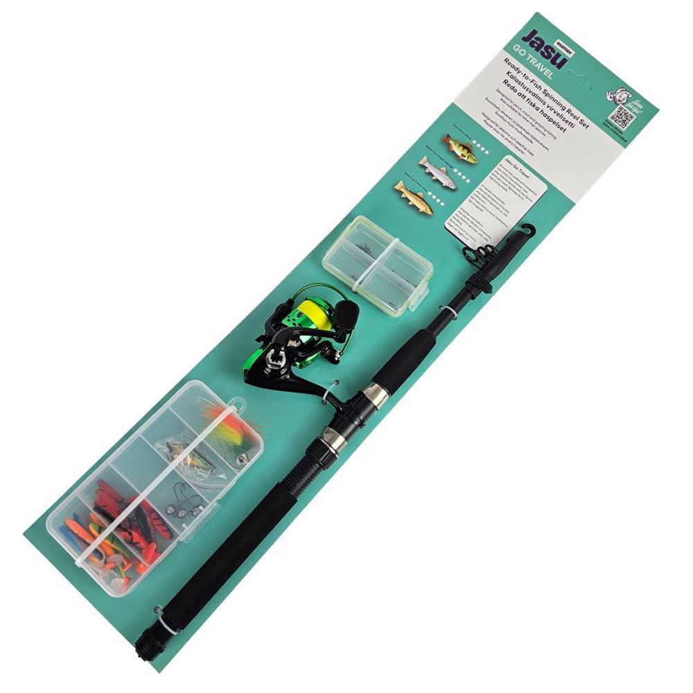 Jasu Go Travel avokelasetti 198 cm 5-25 g 0,18 mm kuitusiimalla