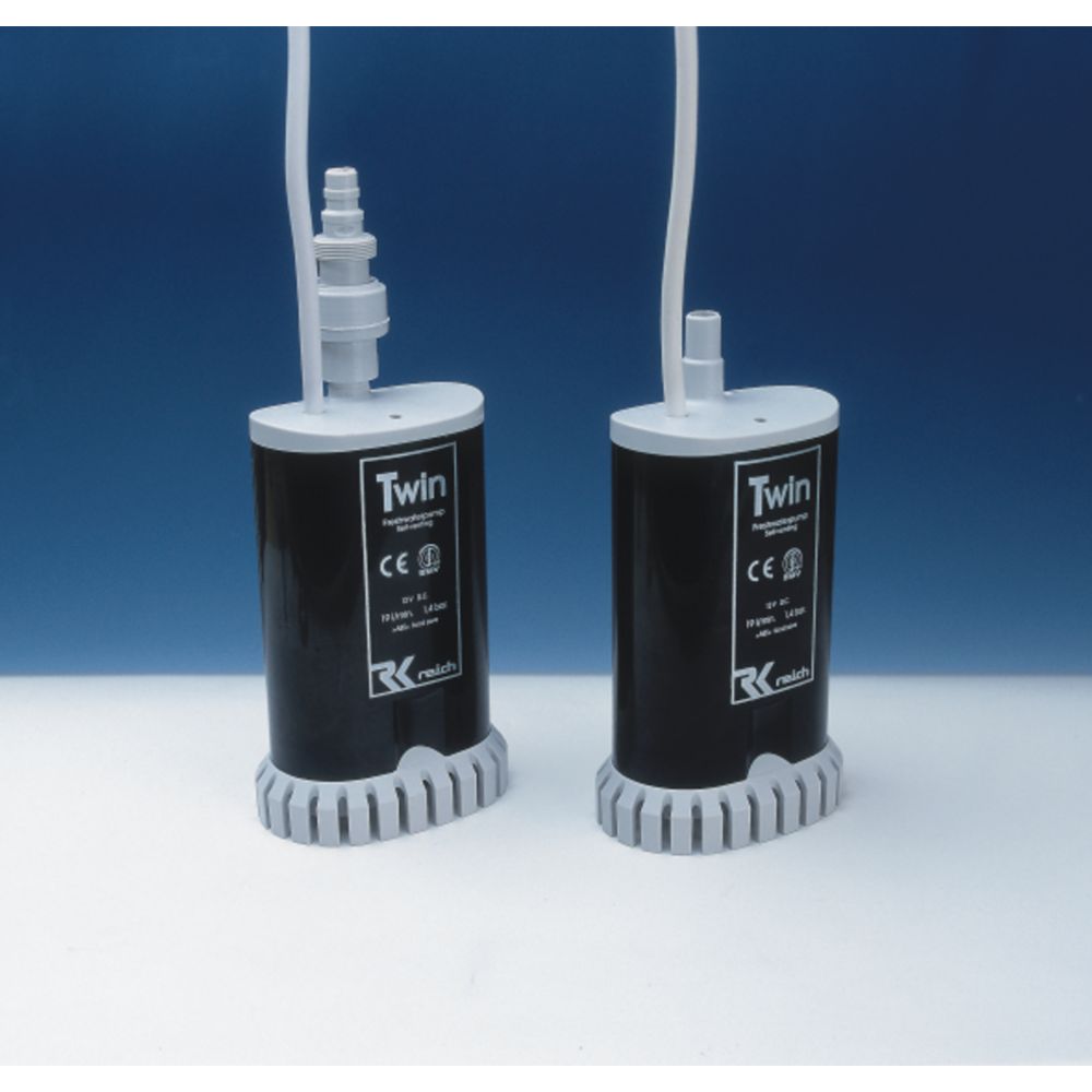 Sukelpump Reich-Twin 12 V / 55 W 19 l/min, 1,4 bar tagasivooluklapp puhtale veele