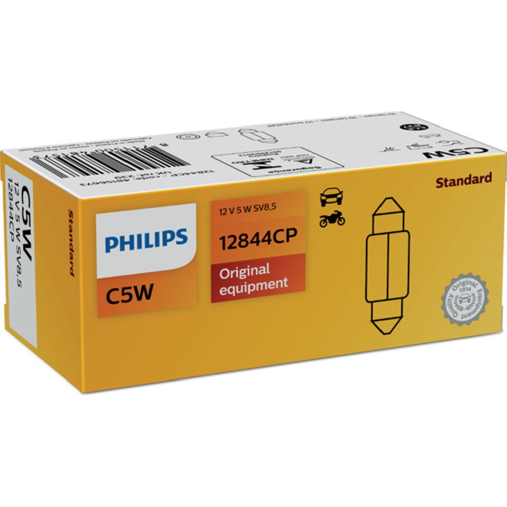 Philips SV8,5-polttimo 12V 5W C5W 10 kpl sukkula 36 mm
