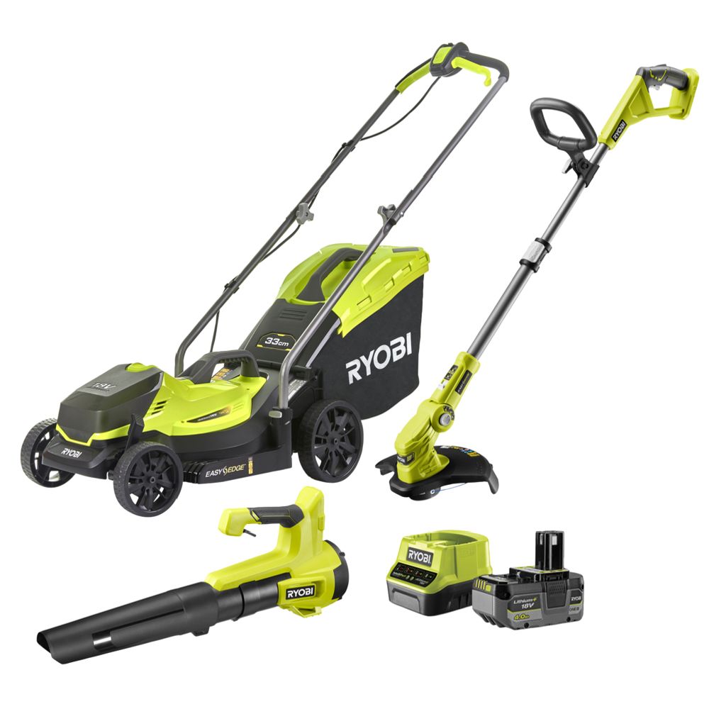 Ryobi ONE+ akkupuutarhakonesetti OLM1833LT32BLB (4,0 Ah)