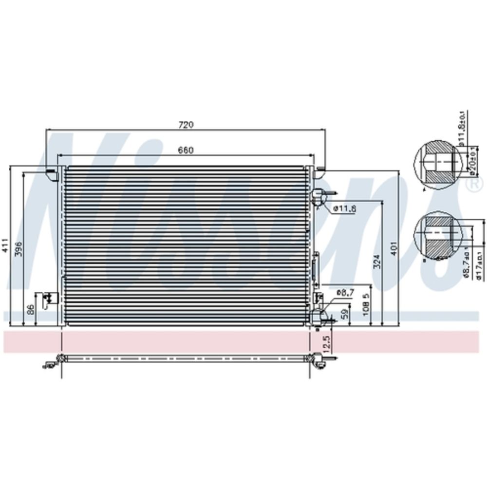 Ilmastointilaitteen lauhdutin 30-00244