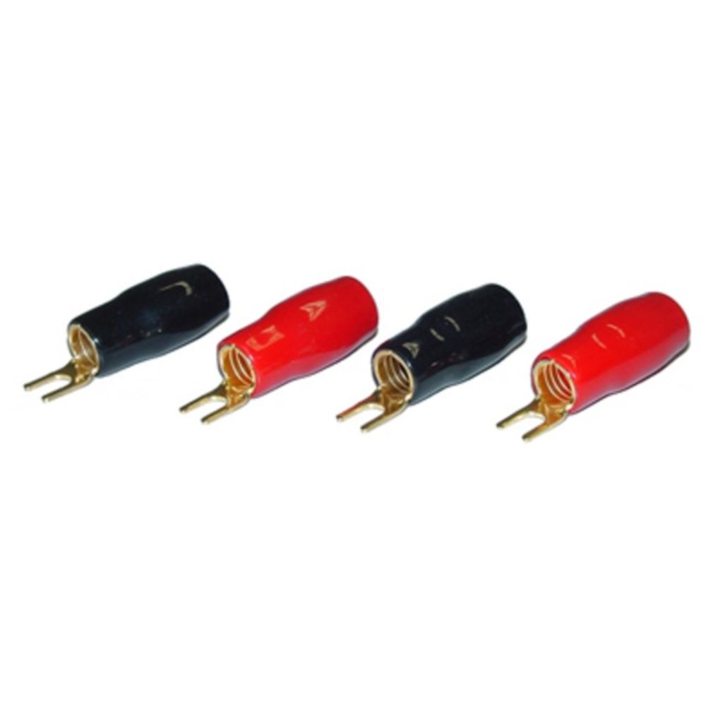 FOUR Connect haarukkaliitin 10mm² M4 1x punainen + 1x musta