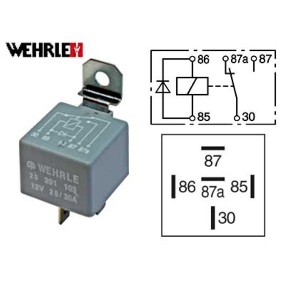 Vaihtorele+diodi 12V/30A