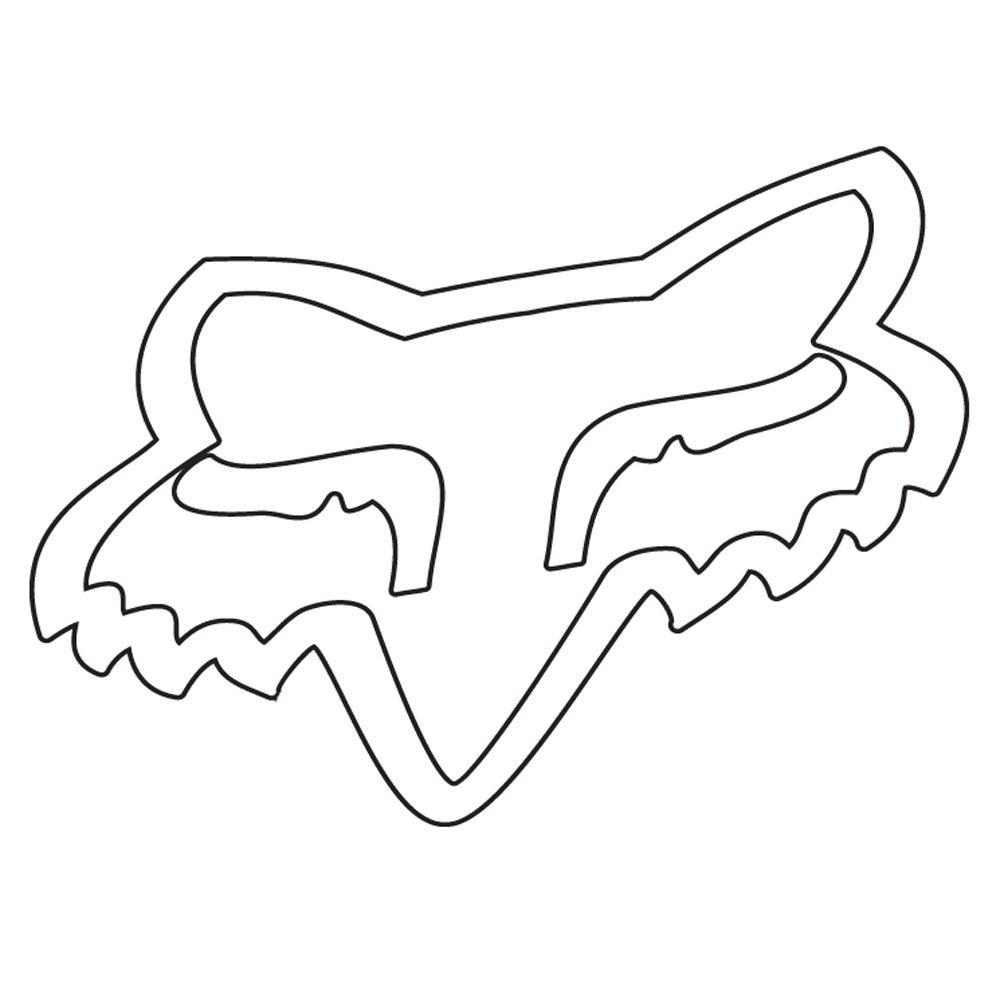 Fox kleebis Fox Head TDC - 4" valge