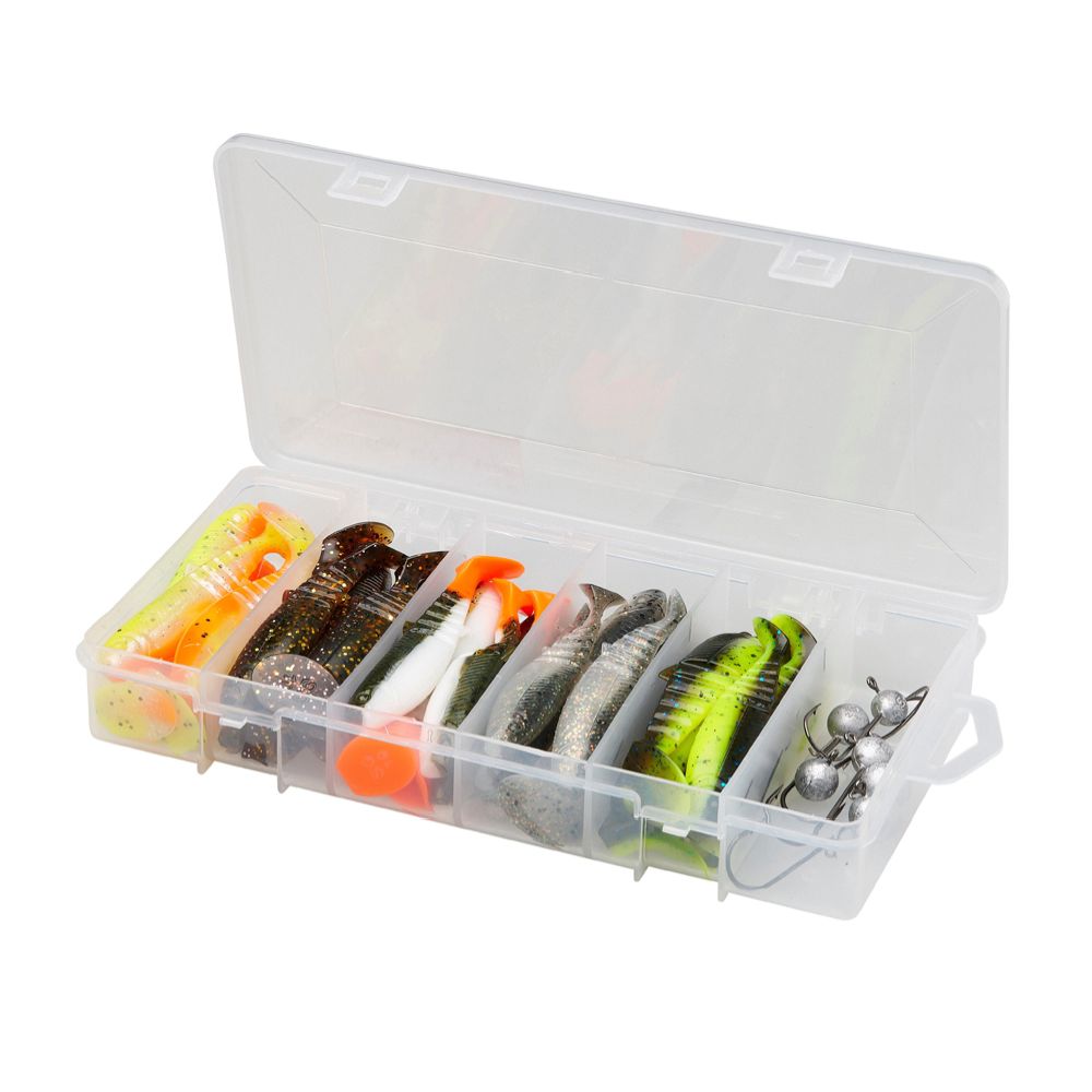 Savage Gear Cannibal Shad jiggset 8 cm och 10 cm 36 st.