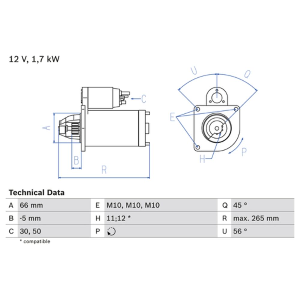 Startmotor 13-8070