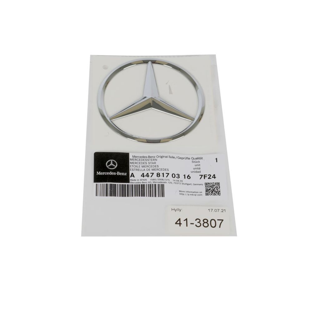 Mercedes-merkki liimattava Ø85mm alkuperäinen