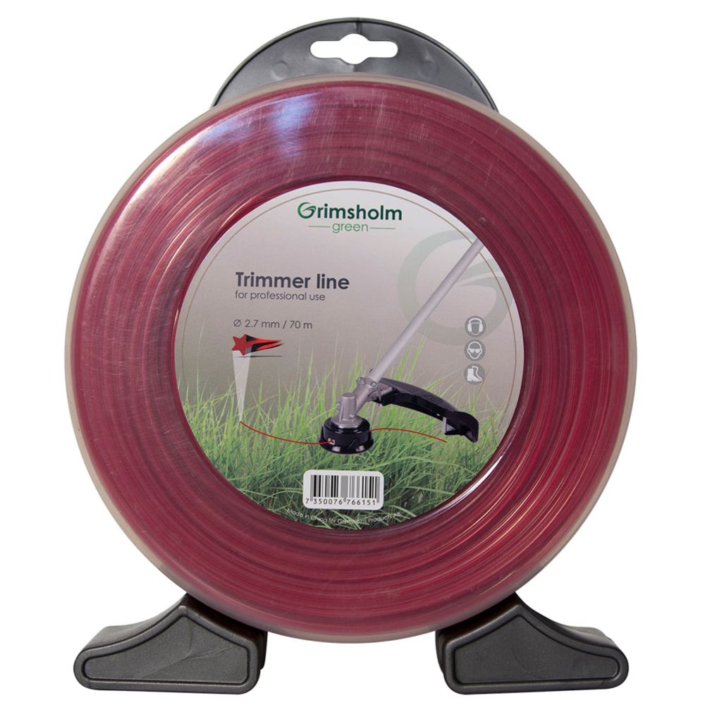 Grimsholm Green trimmerin siima tähtikuvio 2,7 mm x 70 m, punainen