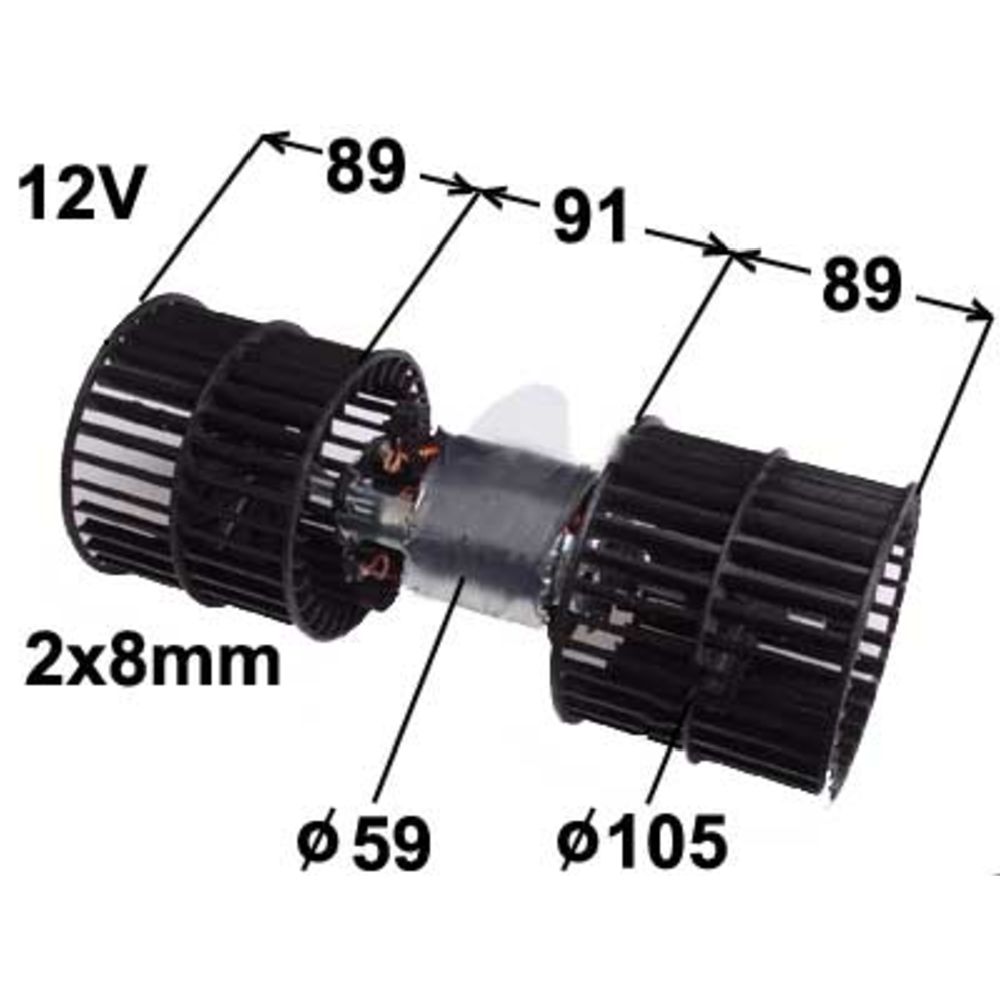 Salongiventilaatori elektrimootor 13-1725