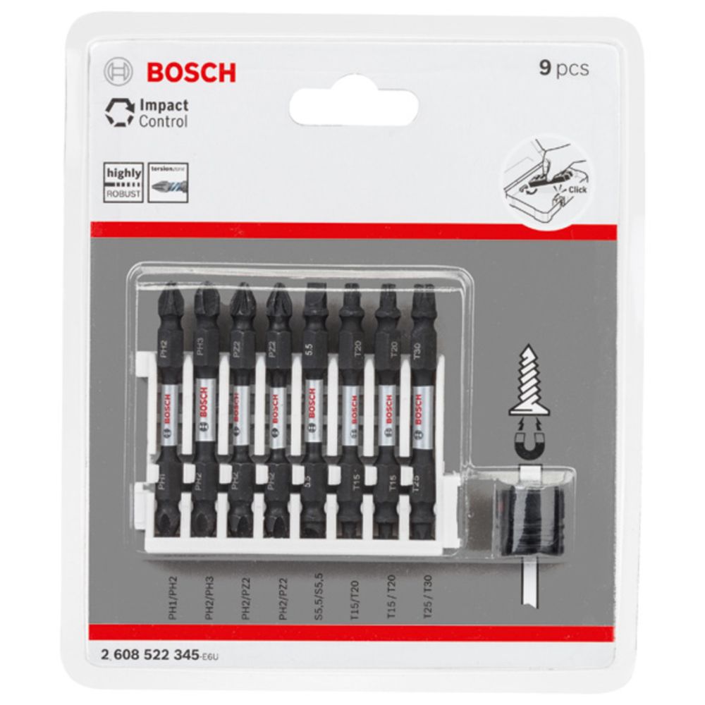 Bosch Impact 2 peaga kruviotsik magnetkaelusega löökseadmele 8 tk