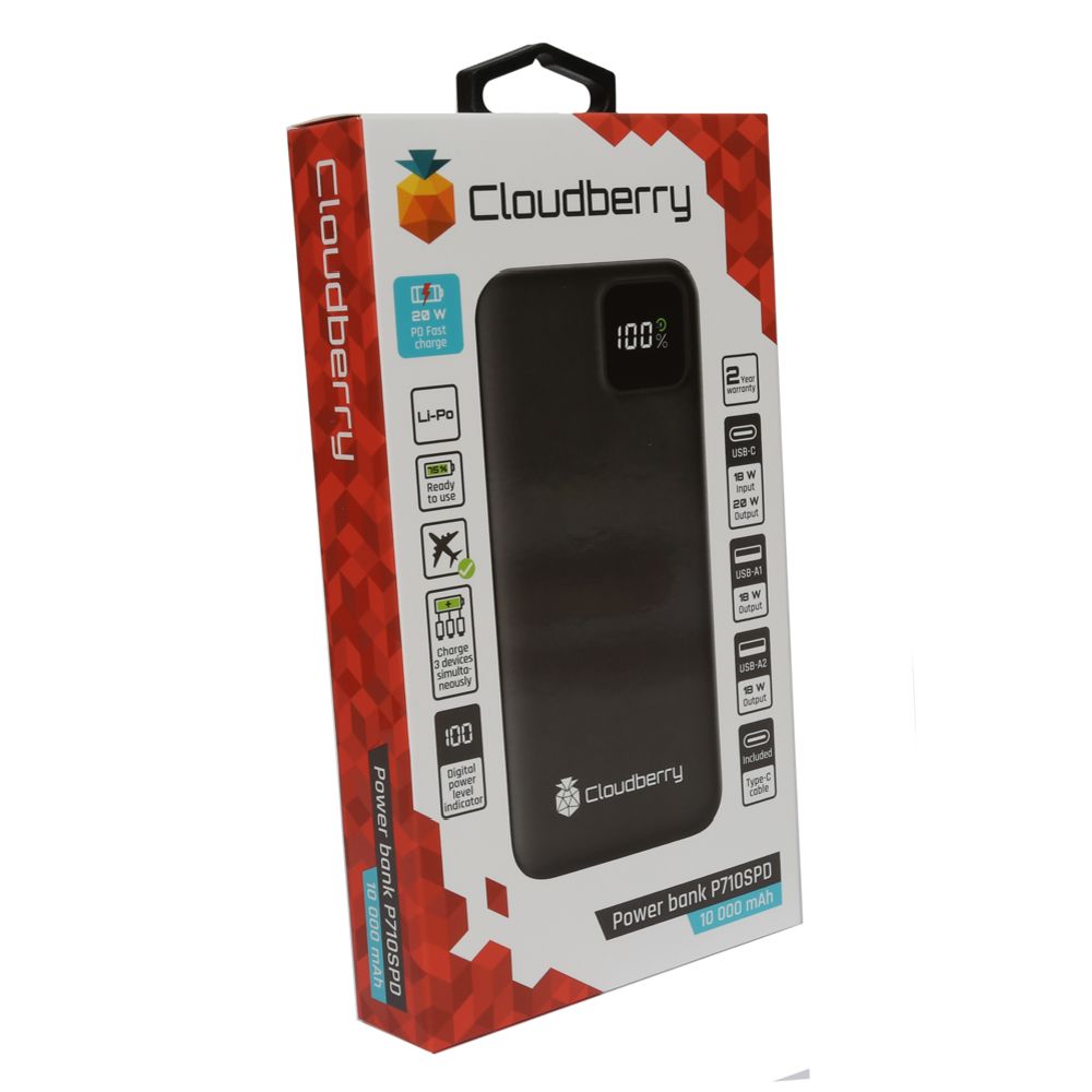 Cloudberry akupank, 10 000 mAh, PD, 20 W