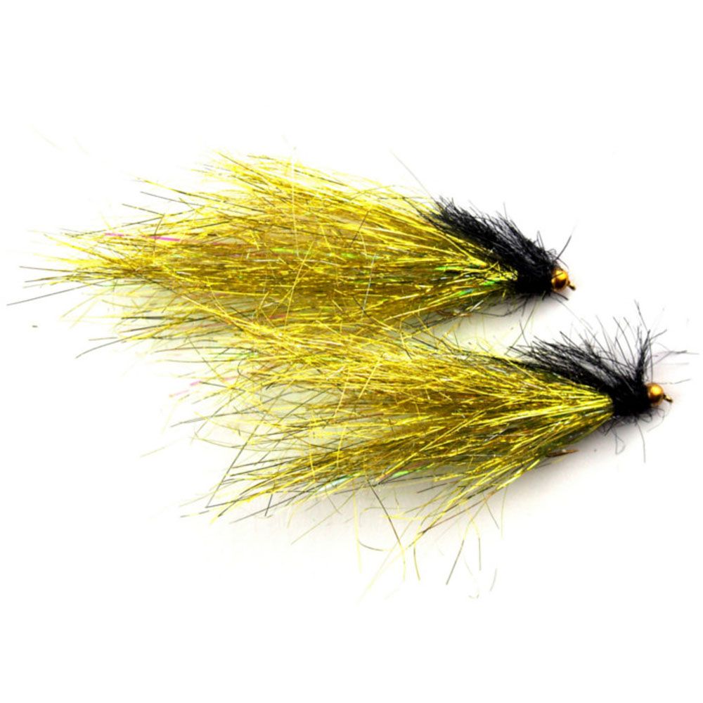 Eumer conehead tinsel guld streamer #12 2 st.