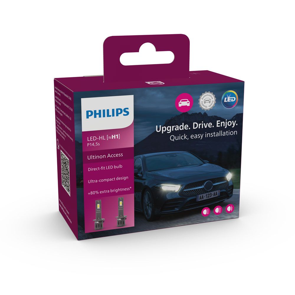 Philips Ultinon Access LED H1 12V polttimopari