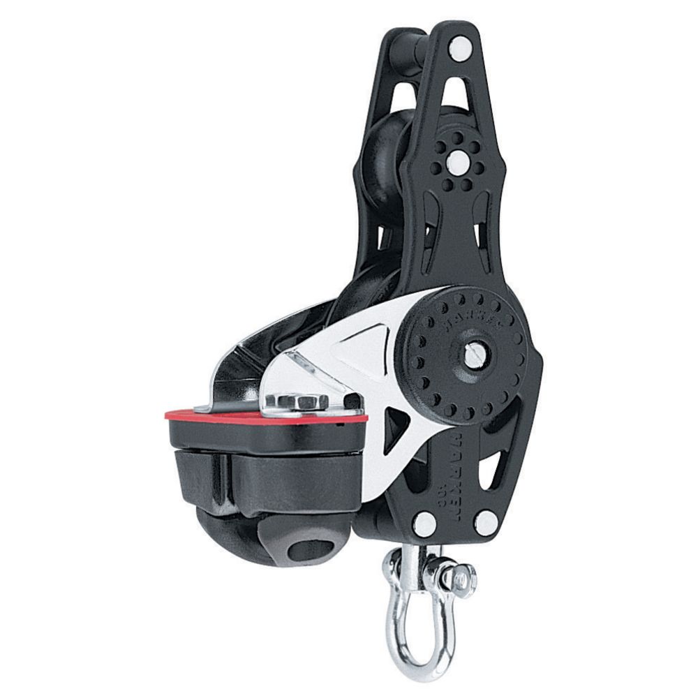 Harken 57 mm Carbo fiolblock med hunsvott + skotlås H2624
