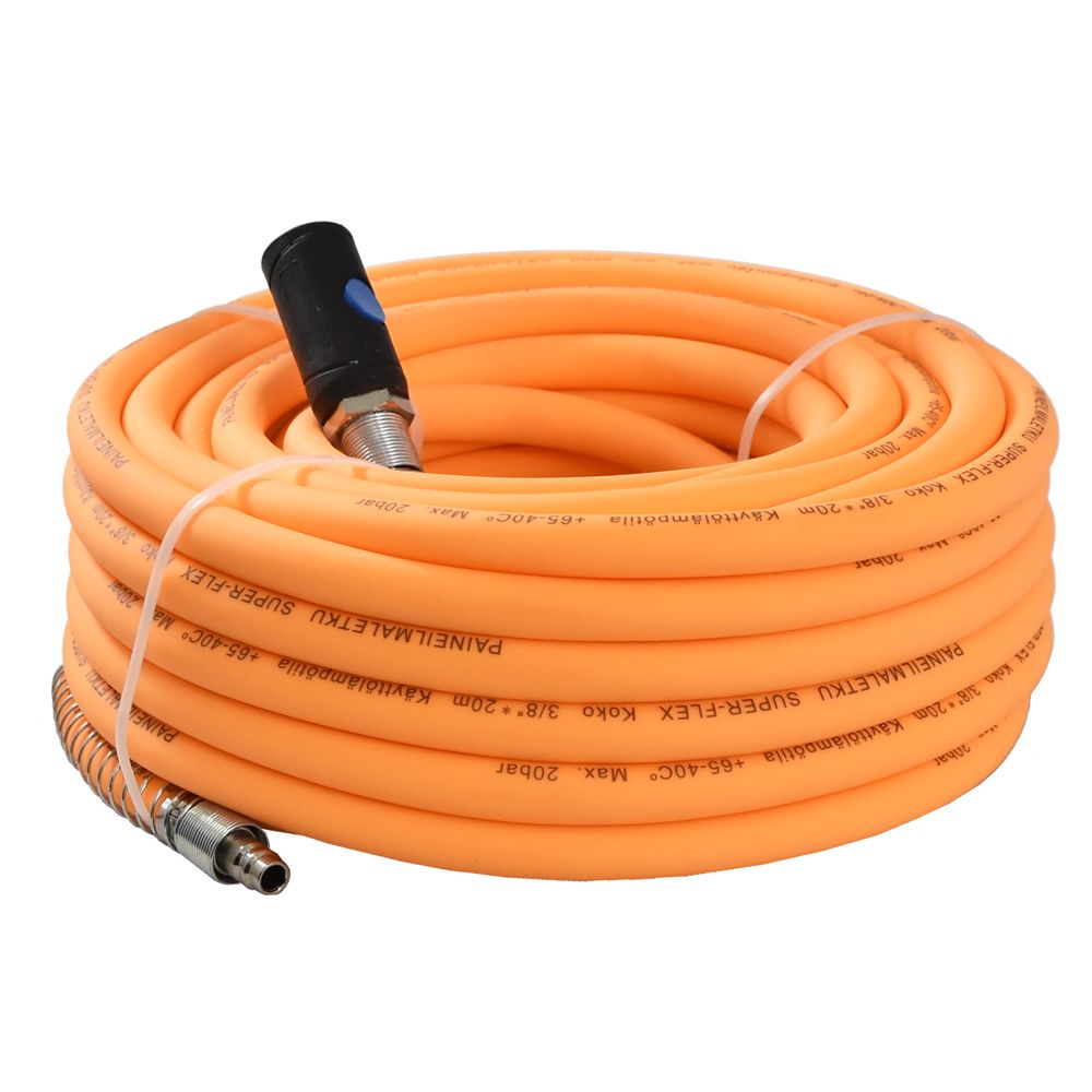 Paineilmaletku rekyylivapaalla turvaliittimellä 3/8" 20 m