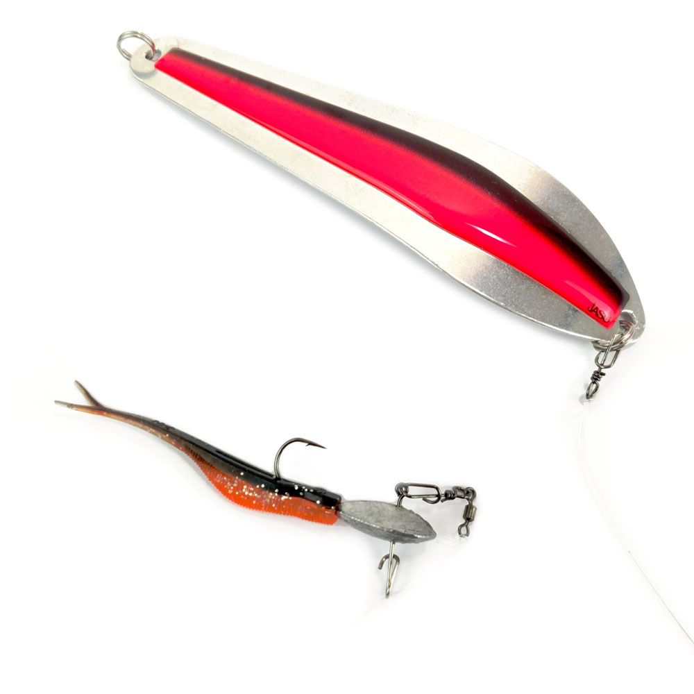 Jasu Pelti blänke rosa/svart + jiggpirk 6 cm