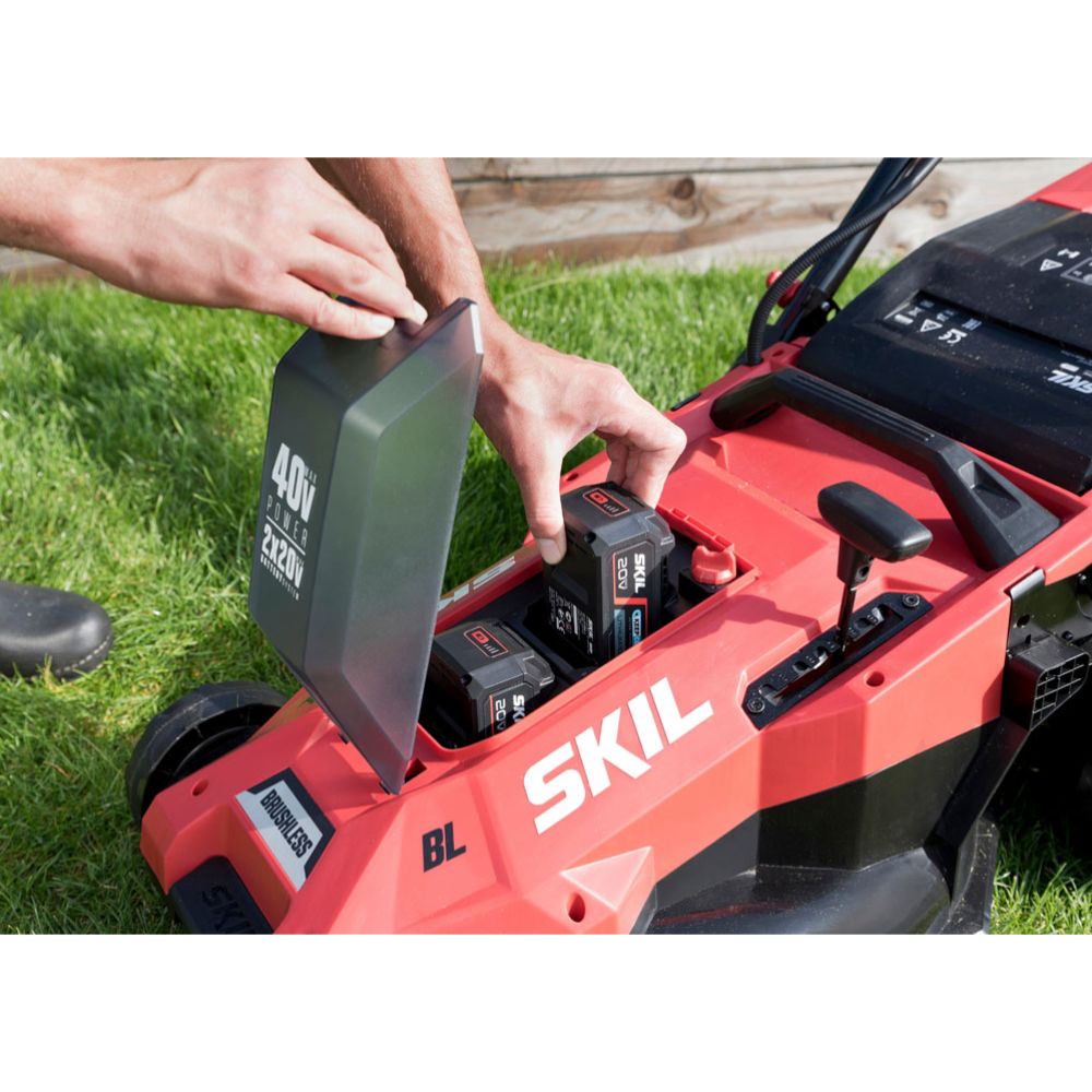 SKIL 0140BA akkuruohonleikkuri 43 cm 2 x 4,0 Ah 20 V