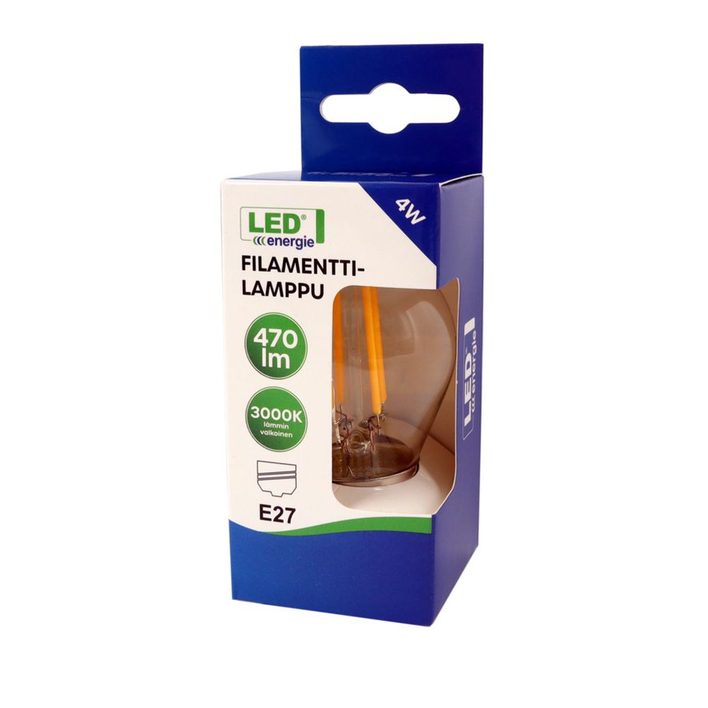 Led Energie hõõglamp, E27, 4 W, 470 lm, 3000 K, läbipaistev