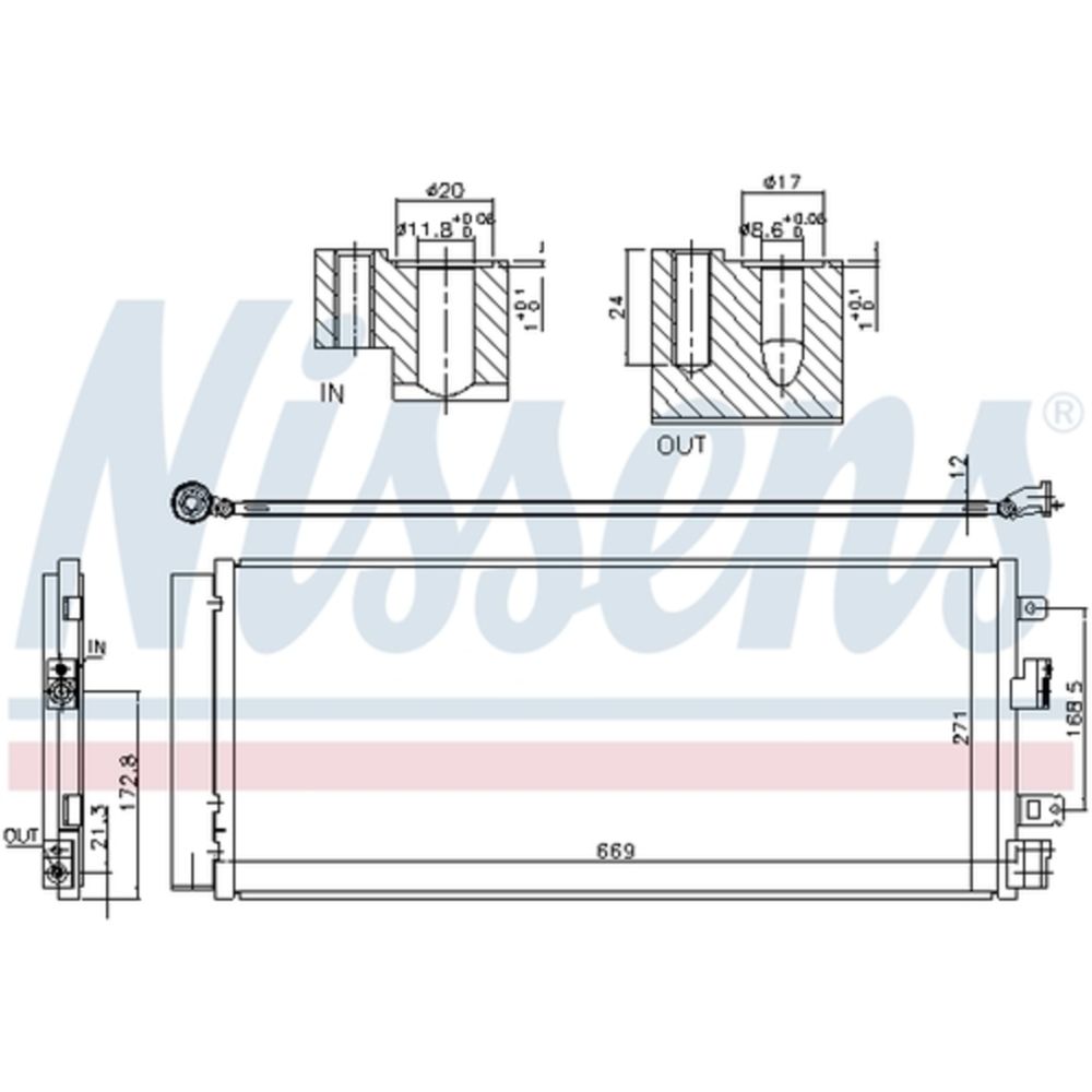 Ilmastointilaitteen lauhdutin 30-00396