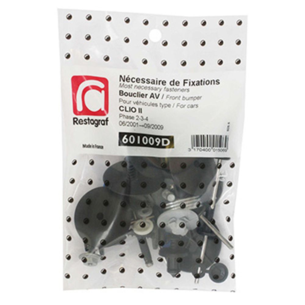 Kiinnikesarja Renault etupuskuri 601009D 26 osaa
