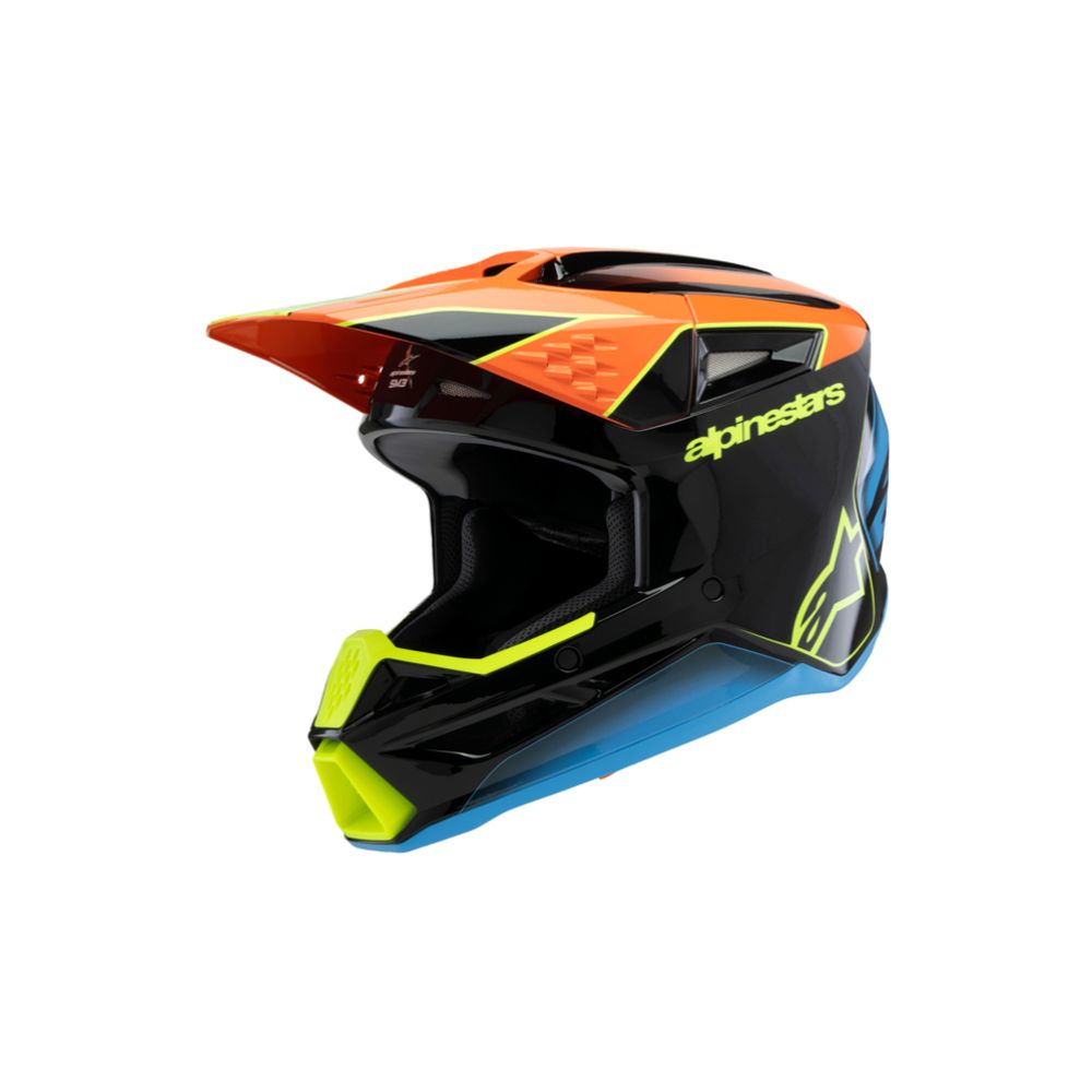 Alpinestars S-M3 Fray nuorten crossikypärä musta/oranssi/keltainen YM