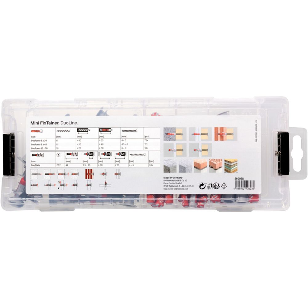 Fischer MiniFIXTainer DuoLine universaalne tüüblite komplekt