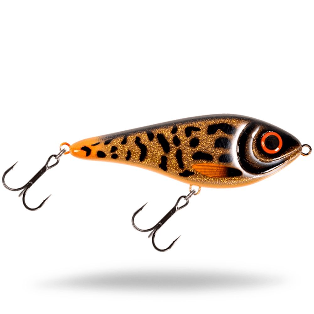 Strike Pro Buster Swim Jr 10,5 cm 40 g uppoava jerkki väri: G. Motoroil Pike UV