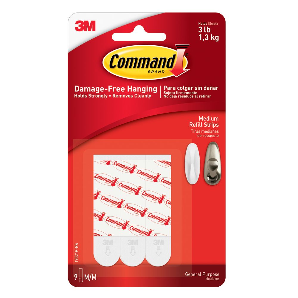3M Command 17021 monteringsstrips 15 x 70 mm 8 st.