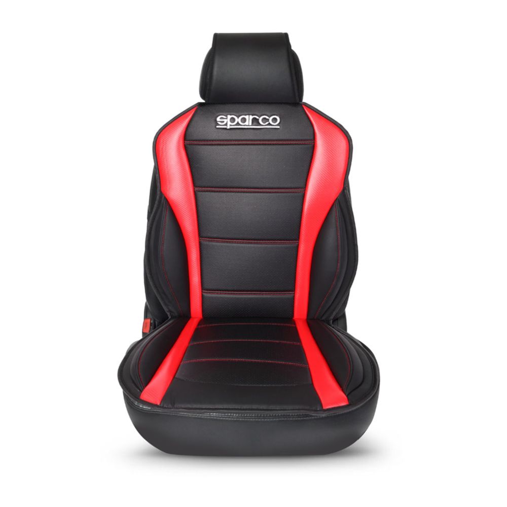 Sparco sätesskydd svart-röd