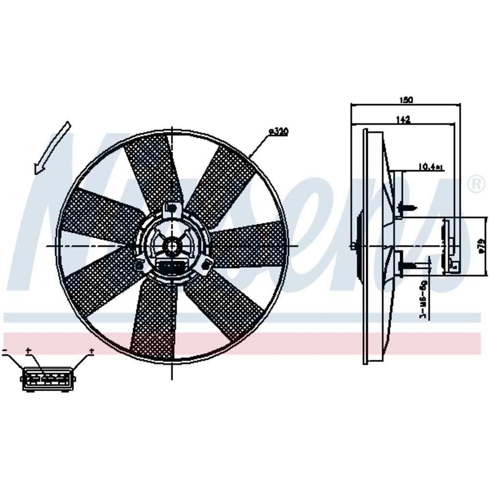Mootorijahutuse ventilaator 13-00267