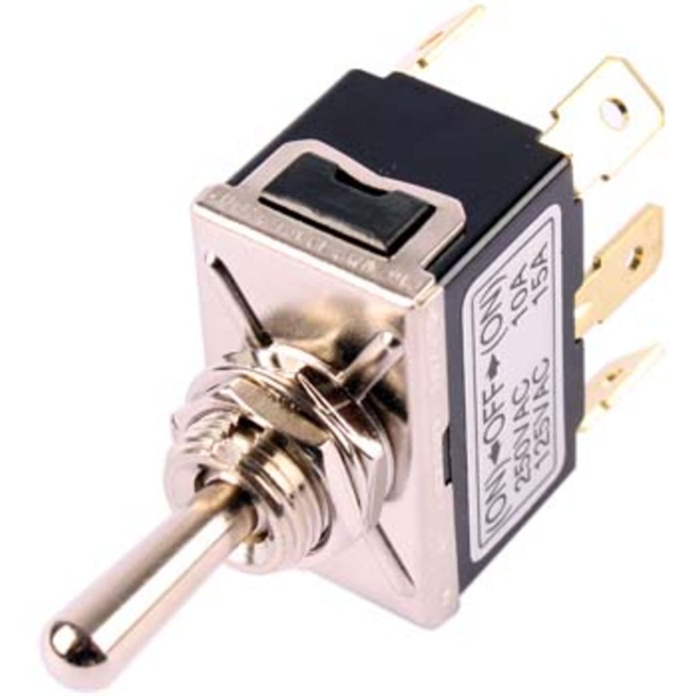 Vippströmbrytare 1-0-1 2-krets återfjädrande