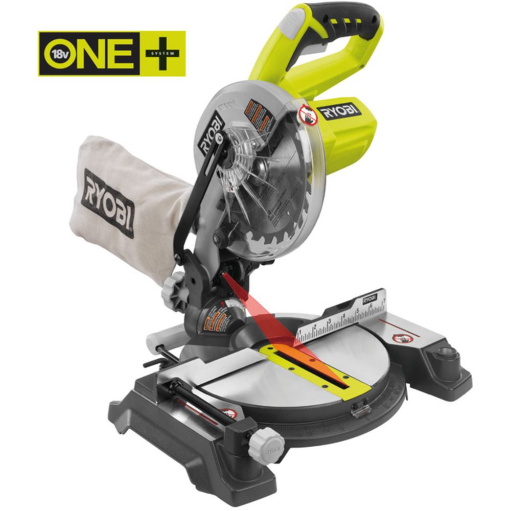 Ryobi ONE+ akunurgasaag, 190 mm, EMS190DCL korpus