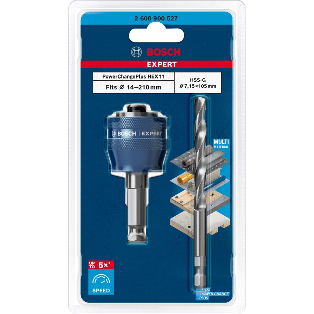 Bosch EXPERT adapteri reikäsahajärjestelmään PowerChangePlus 11 mm 2 kpl