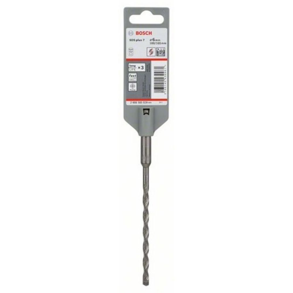 Bosch SDS-plus-7 poravasaranterä 5-leikkuu 165 mm/ 6 mm